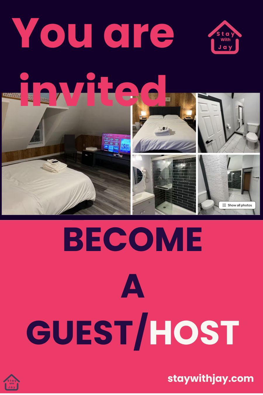 Where you book matters: Book 1st floor private room – near Lakewood & Airport Share Save